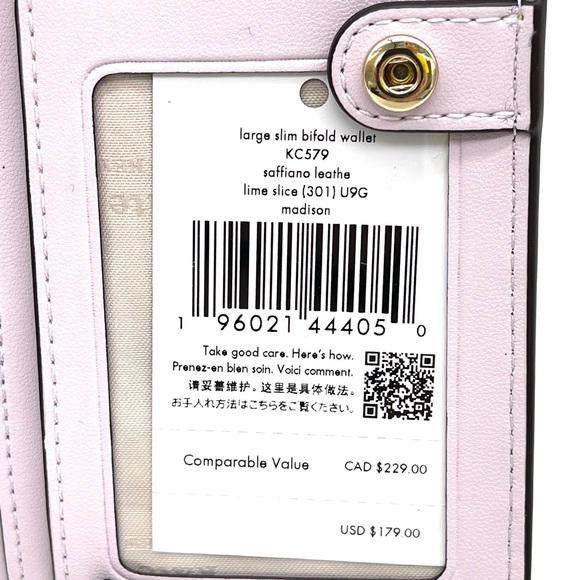 Kate Spade Madison Large Slim Bifold Wallet - Picture 7 of 7